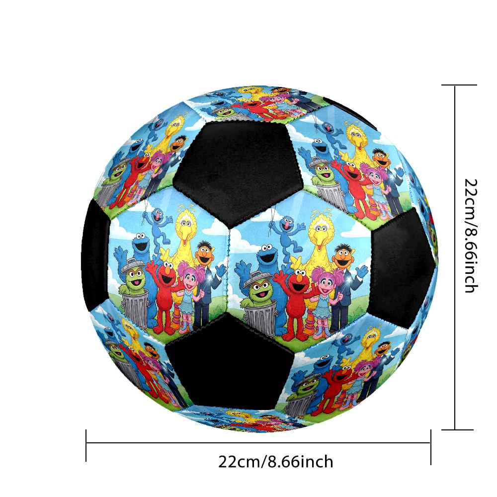 Sesame Street4 Soccer Ball Colorful All Ages Machine Stitched PVC Competition Ready Durable High-Bounce.SIZE5