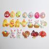 100PCS Easter Egg Turkey Rabbit Series Resin Flat Back Cabochon Scrapbook DIY Party Hairpin Accessories Decorate Slime  Craft