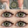 FUNSACHY 2 шт. Зеленые контактные линзы Натуральная красота Высококачественные цветные линзы Красота Косметика Макияж Ученики Глазные линзы Ежегодно