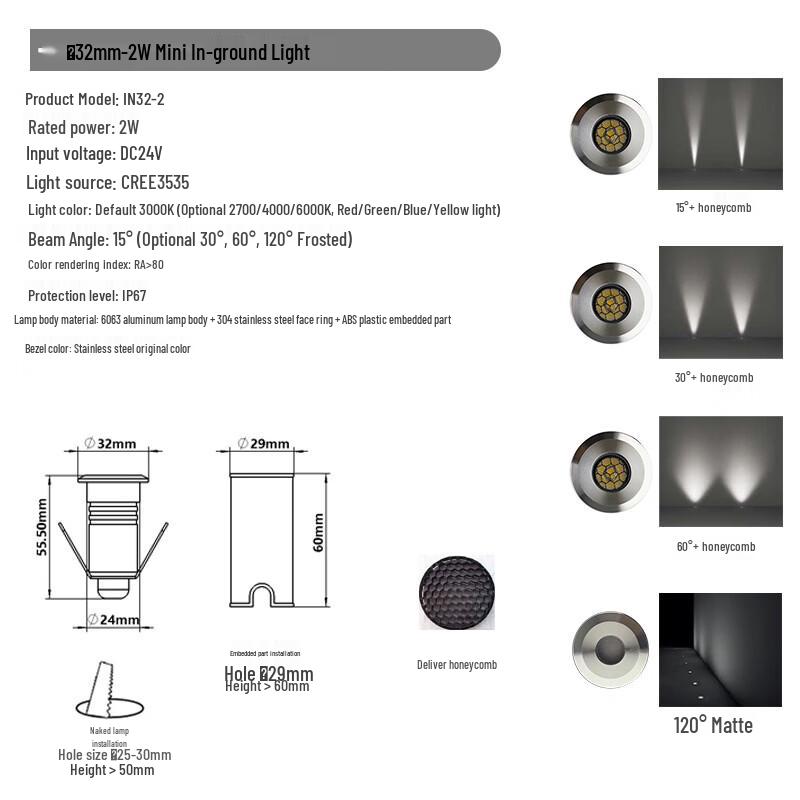 NuFeng Outdoor Waterproof Mini Buried Light