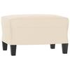 Footstool Beige 60x50x41 cm Microfiber Fabric