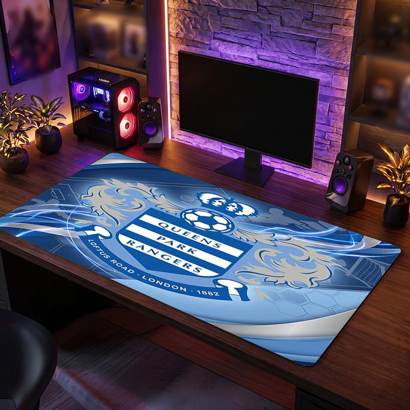 Queens Park Rangers Football Print Large Mouse Pad, Anti-Slip Extended Gaming Desk Mat for Office Home