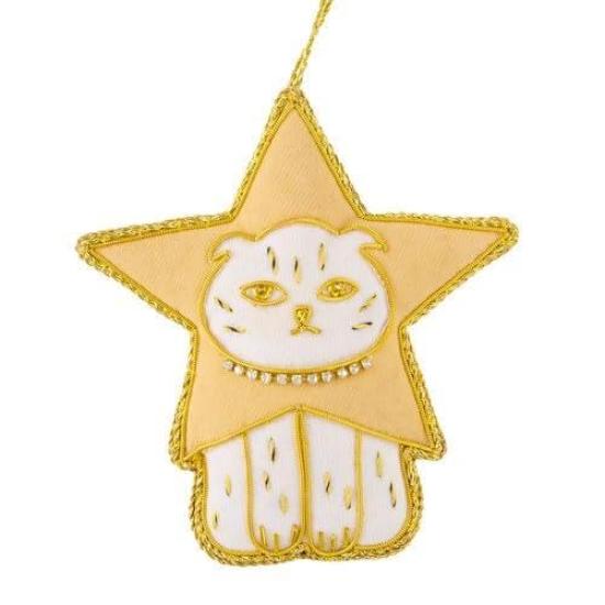 OM Ornament Zari Cat A White