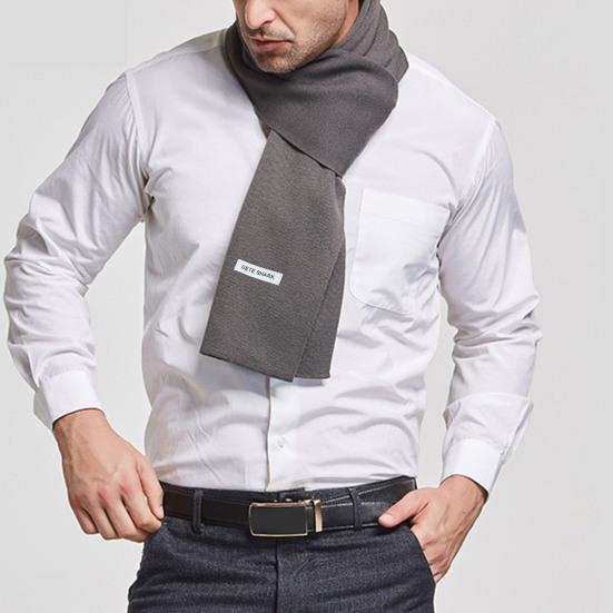 Зимний теплый мужской шарф, однотонный длинный шарф из искусственного кашемира, модный мягкий шарф, шаль, официальная повседневная одежда