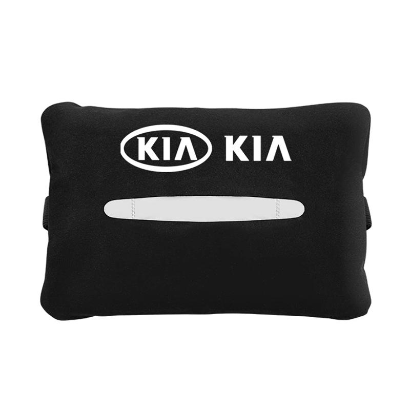 LRVA9 Car Tissue Box Seat Tissue Box Holder Auto Interior Storage Storage Box Decoration For Kia Rio Ceed Sportage Cerato Soul Sorento