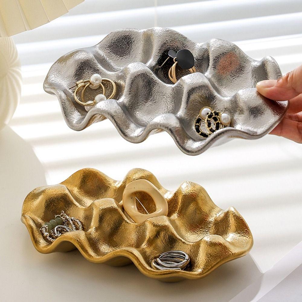 Декоративная подставка для хранения яиц Керамический поднос для хранения ювелирных изделий Дисплей для ювелирных изделий Тарелка для хранения для дома