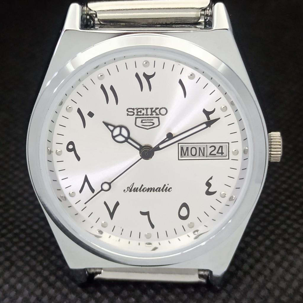 ВОССТАНОВЛЕННЫЕ ВИНТАЖНЫЕ SEIKO 5 AUTO 6349A ЯПОНИЯ МУЖСКИЕ АРАБСКИЕ СЕРЕБРЯНЫЕ ЧАСЫ a298954-2 Seikoa298954