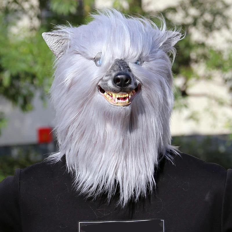 Cute plush animal Husky head mask latex Husky mask for Halloween cosplay Funny party props