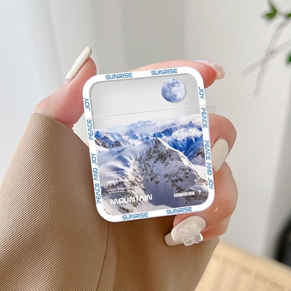 Чехол для наушников Airpods 4-го 3-го Pro3 с рисунком «Пейзаж снежной горы», чехлы для Airpod 2 3 1, защитный аксессуар, корпус, Fundas
