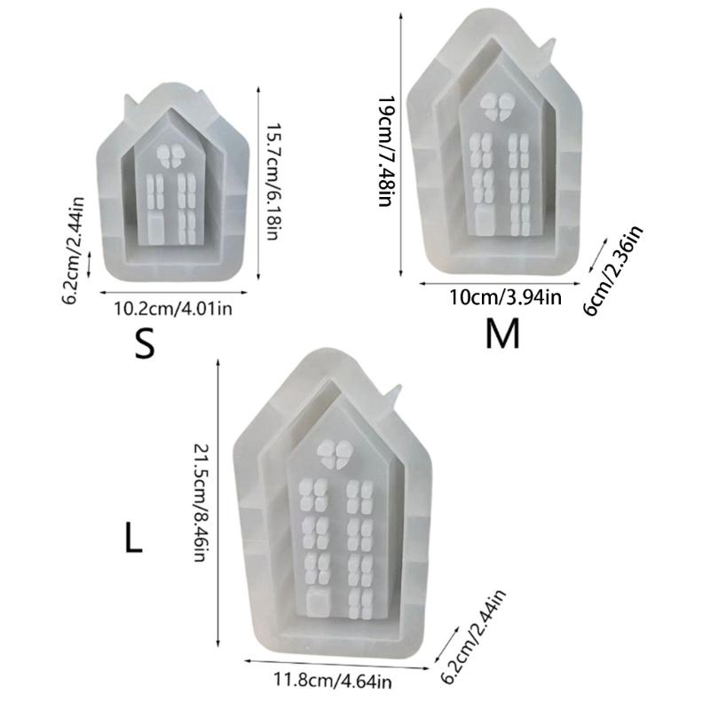 3D Дом Подсвечник Силиконовая Форма DIY Цемент Гипс Глина Подсвечник Украшения Из Смолы Формы Украшения Для Дома