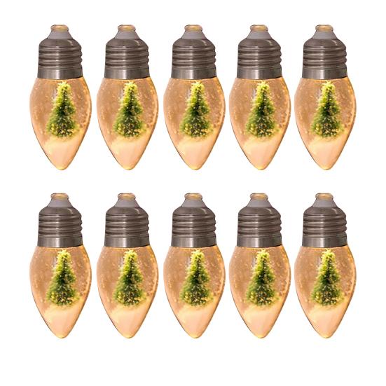 Рождественские гирлянды в виде снежных шаров, винтажная гирлянда с 10/20 светодиодными лампочками и снежной сценой для украшения дома, патио, камина, рождественской елки