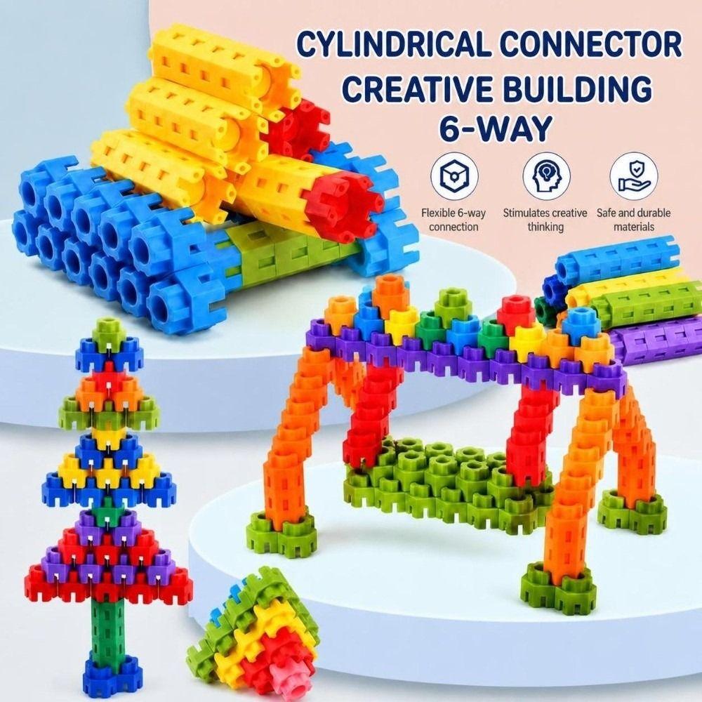Colorful Hexagon Building Blocks Interlocking Structure Construction Toy Parent Child Play
