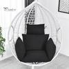 Egg Chair Cushion Swing Chair Cushion with Headrest Washable Hanging Basket Seat Cushion Replacement for Patio Garden Egg Chair