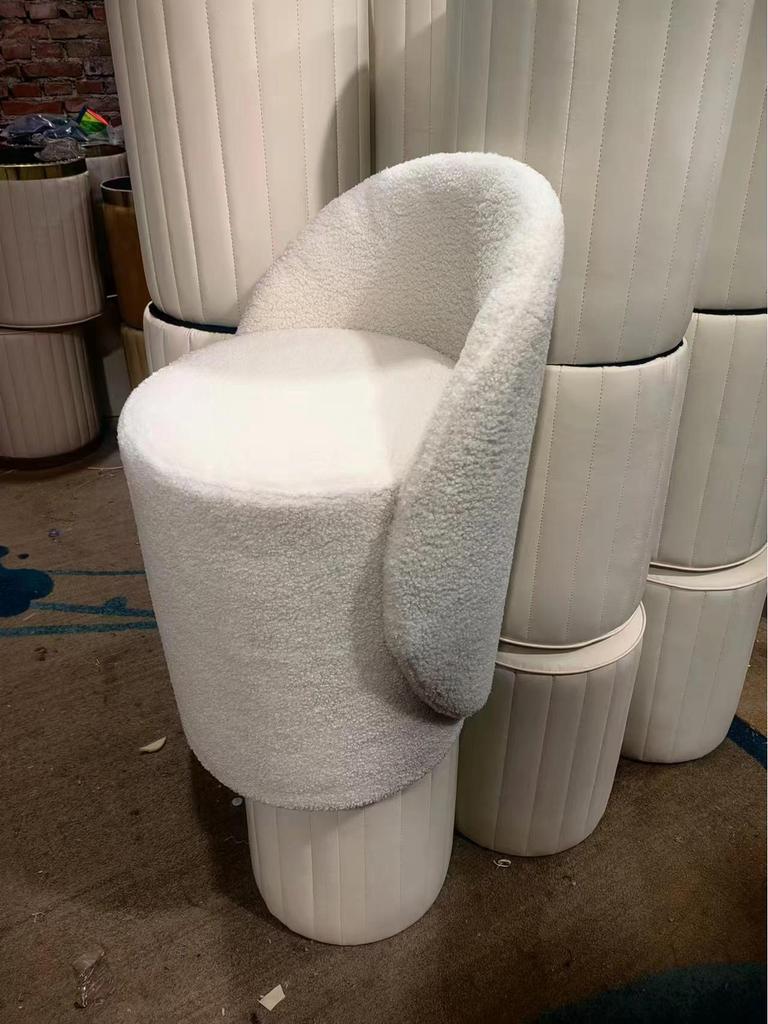 Вращающийся туалетный столик с отправкой в день заказа: Минималистичное кресло для макияжа/нейл-арта для спальни девочки со спинкой