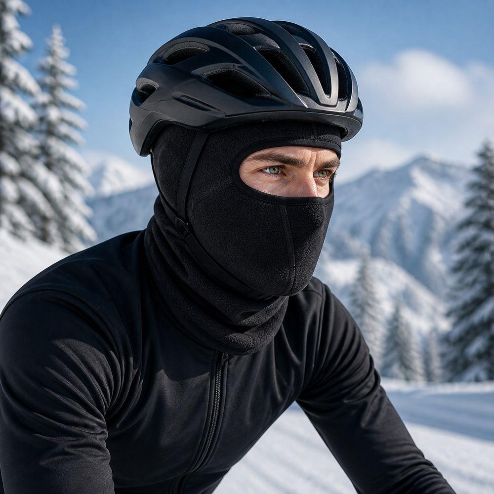 Windproof Cycling Balaclava Fleece Lined Helmet Liner New Neck Warmer Mask Skiing
