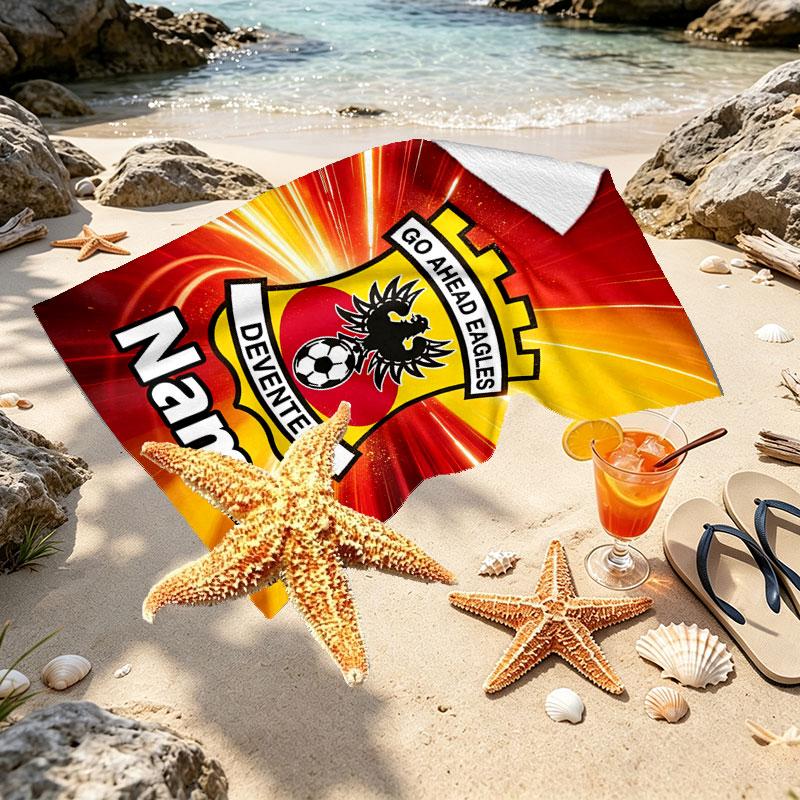 Custom Name Personalized Go Ahead Eagles Print Beach Towel, for Trip Camping Beach Party Home Decor, Birthday Gift for Family & Friends