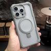 Прочный ударопрочный металлический магнитный чехол для iPhone 17 Air 16 15 14 13 12 Pro Max Plus Держатель с кольцом для защиты стекла камеры Бронированная крышка