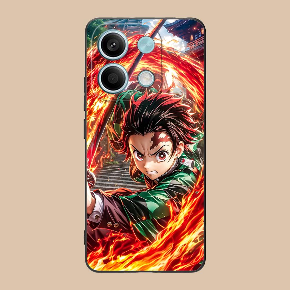 Demon Slayer Tanjiro Phone Case for Xiaomi 15 14 13 12 Mi 11 T Ultra Lite Pro S X 5G Colour Printing Cellphones Cover Smartphone
