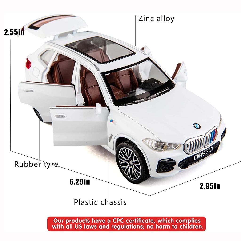 1:32 Совместимость с моделью внедорожника BMW X5, игрушечный автомобиль из цинкового сплава, игрушечный автомобиль со звуком и светом для детей, подарок для мальчиков и девочек