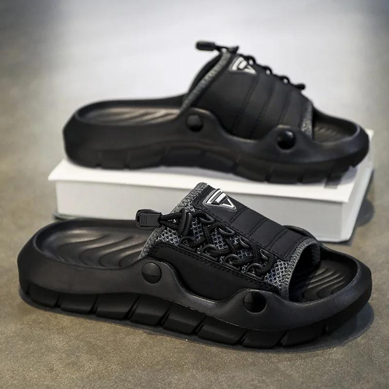 Тапочки для мужчин Повседневные спортивные тапочки Дизайнерские сандалии Уличные Нескользящие Пляжные тапочки Мужские шлепанцы Слайды