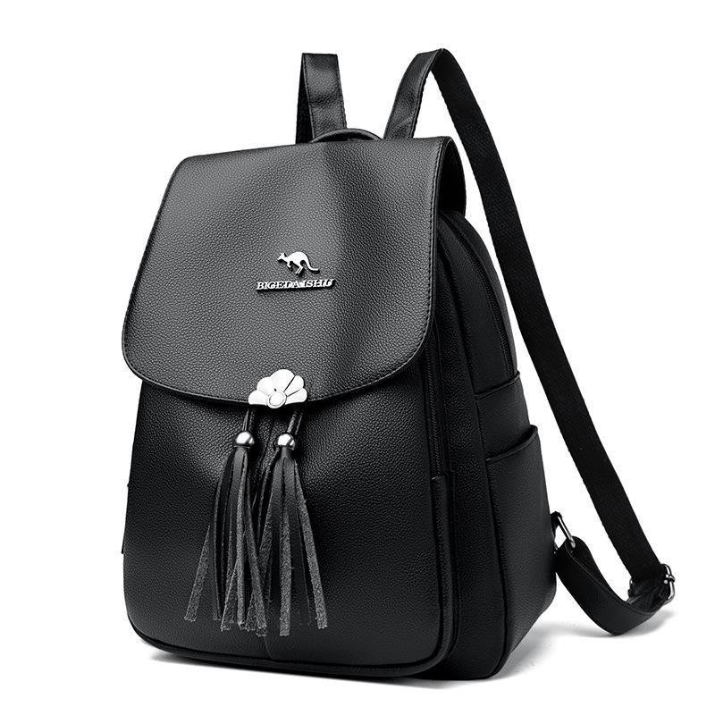 Schoolbag this year popular backpack women fashion simple middle-aged mother backpack outdoor leisure travel fringed backpack