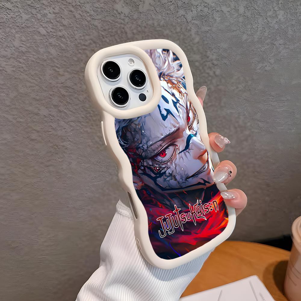 Чехол для мобильного телефона Jujutsu Kaisen Сукуна для iPhone 17 16 15 14 13 12 11 Air Pro Max Plus Волнистый Край ТПУ Цветной Чехол Красивый