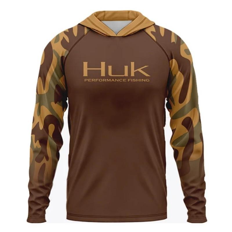 Mens Long Sleeve Fishing Hoodie UPF50 Lightweight Sun Protection Outdoor Angling