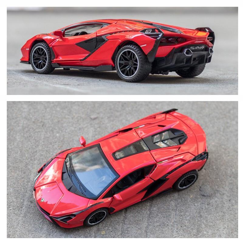 РУМ1:32 масштаба Lamborghini Sian, модель автомобиля из сплава, литая модель, световые и звуковые эффекты, игрушки для мальчиков, игрушки для детей, подарок для мальчиков, коллекция автомобилей для мальчиков
