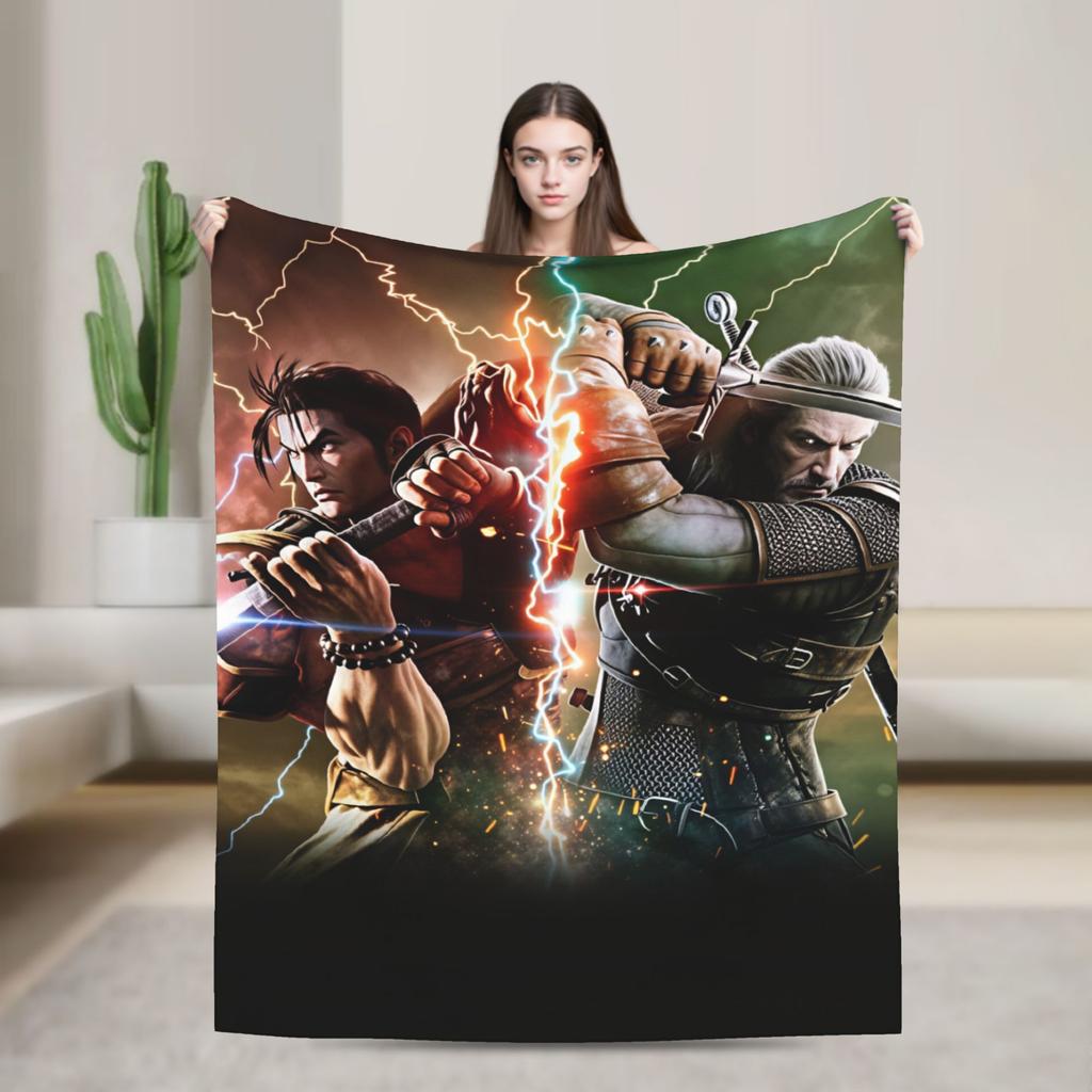 Супер Теплое Одеяло Кемпинг Soulcalibur Постельное Белье Пледы Фланелевое Покрывало Для Гостиной Новинка Чехол На Диван-кровать