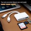 2 в 1 OTG кард-ридер Type C Lightning для SD-TF карты памяти с USB-портом для зарядки для Macbook, ПК, ноутбука, iPhone, кард-ридер