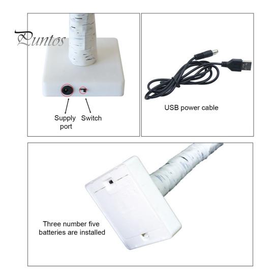 Освещенная искусственная береза светодиодная лампа-бабочка с самодельными регулируемыми ветками мягкое свечение настольная лампа украшение для вечеринки