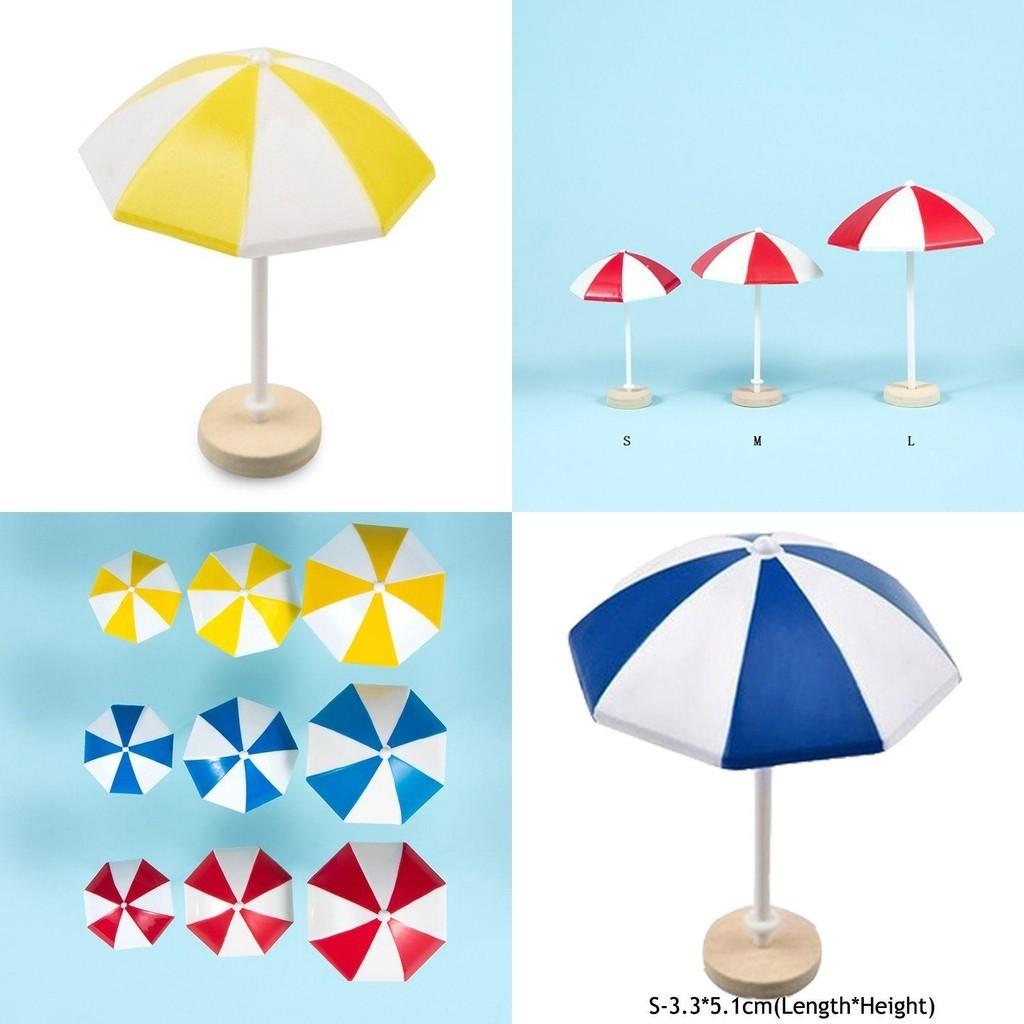 Cute Beach Sun Umbrella Micro Landscape Decoration For Enchanting Mini Garden Scenes