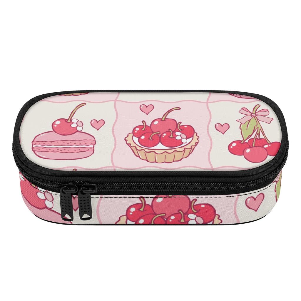 Pencil Bag Practical Strong Polyester Fabric Zip Around Closure with Mesh Pocket Removable Divider and Pen Slots for Boys Girls