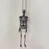 Хэллоуин Скелет Ожерелье Подвижные Суставы Готический Винтаж Металлический Скелет Висячие Украшения Цепи Кулон Мужчины Женщины Пара Ожерелье
