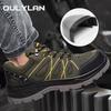 Oulylan Anti Odor Breathable Labor Shoes Outdoor Anti Smashing Safety Boots Anti Puncture Work Boot Men Non-slip Lace Up Sneaker