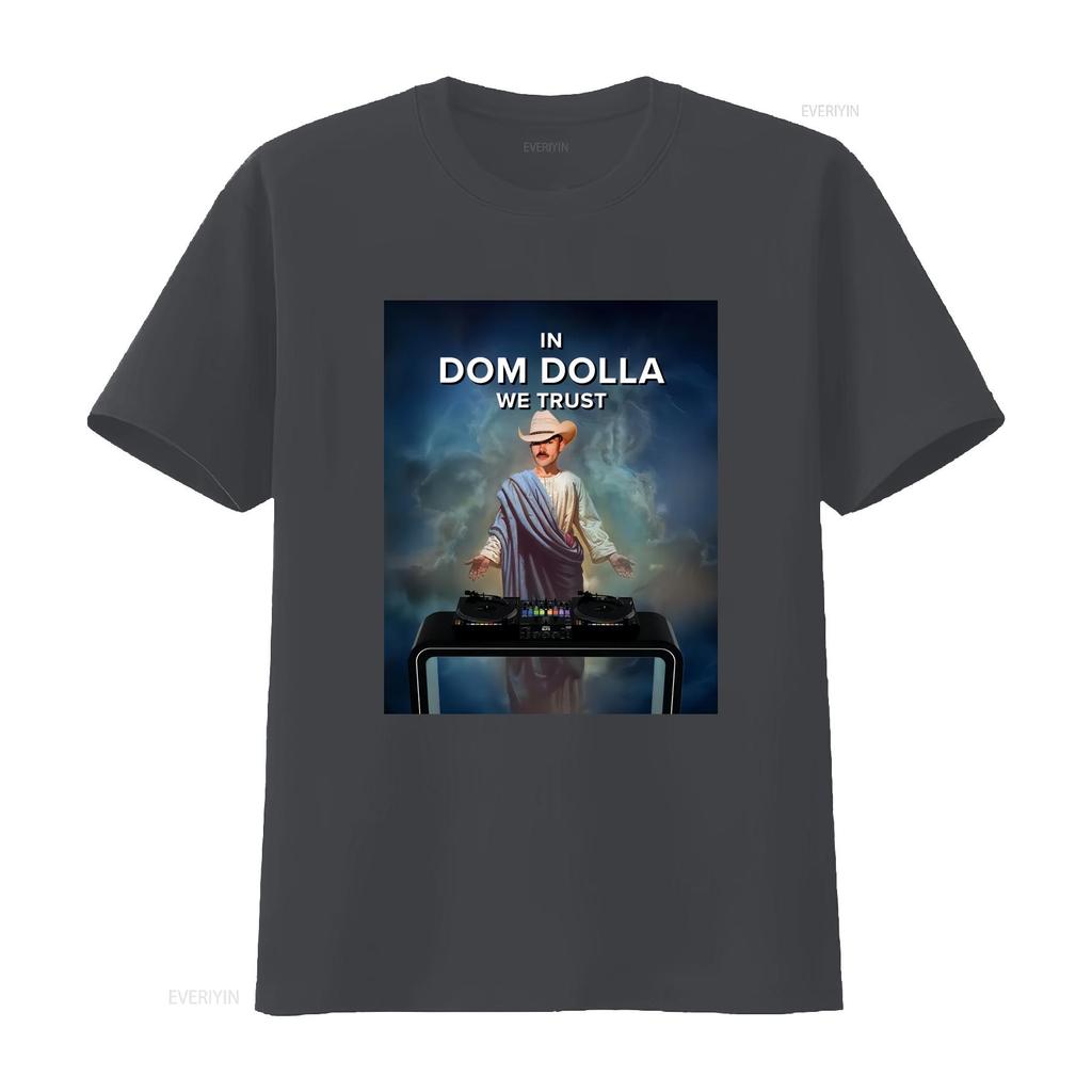 In Dom Dolla We Trust x Funny Meme House T Shirt Music Rave Dubstep Techno Top Festival Merch Electronic Dance EDM Club Casual