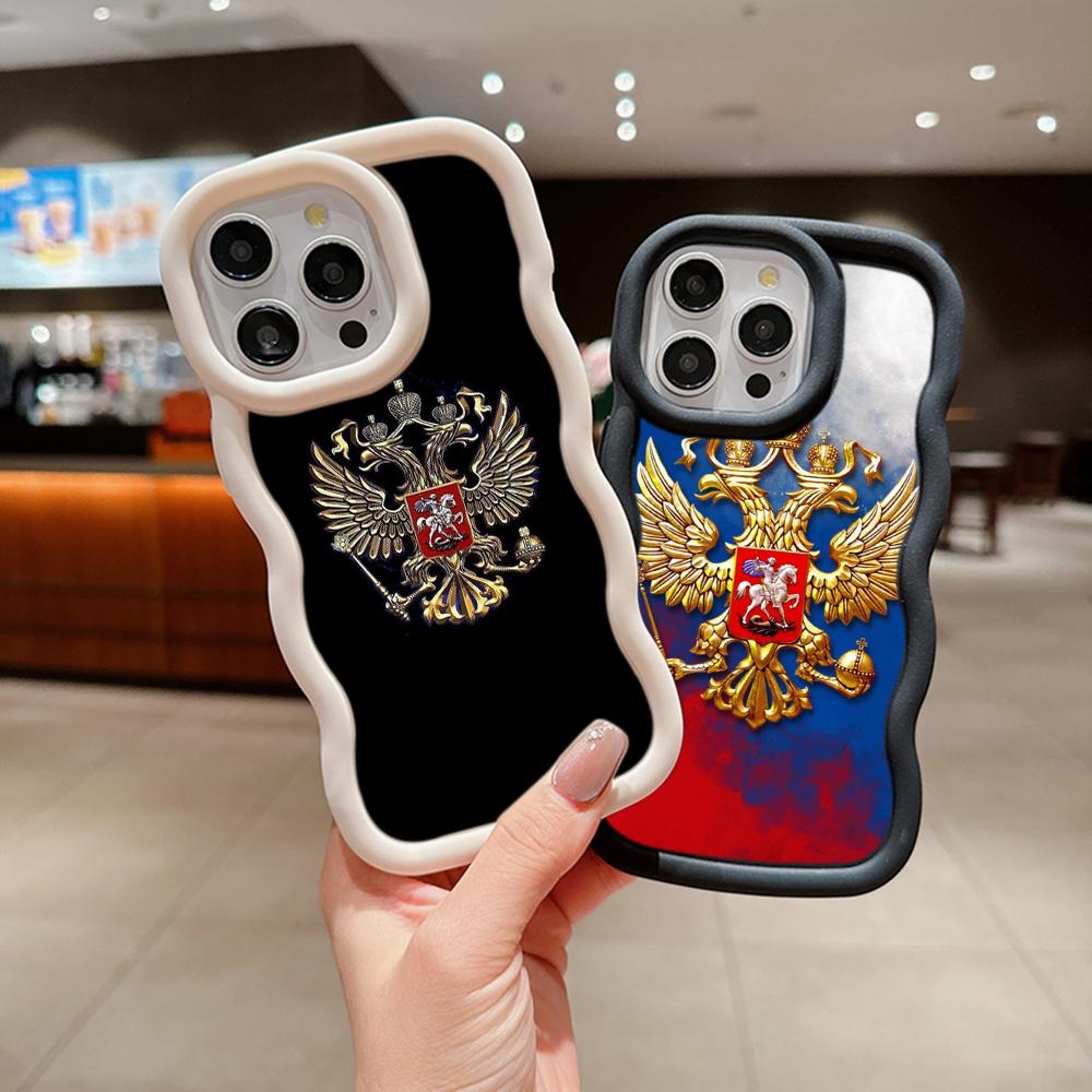 Ae96 Россия эмблема флаг дизайн искусство защитные чехлы для телефонов для iPhone 14 13 Pro Max 11 12 15 Plus Infinix Hot 40i Smart8 Tecno Big Wave задняя крышка из ТПУ