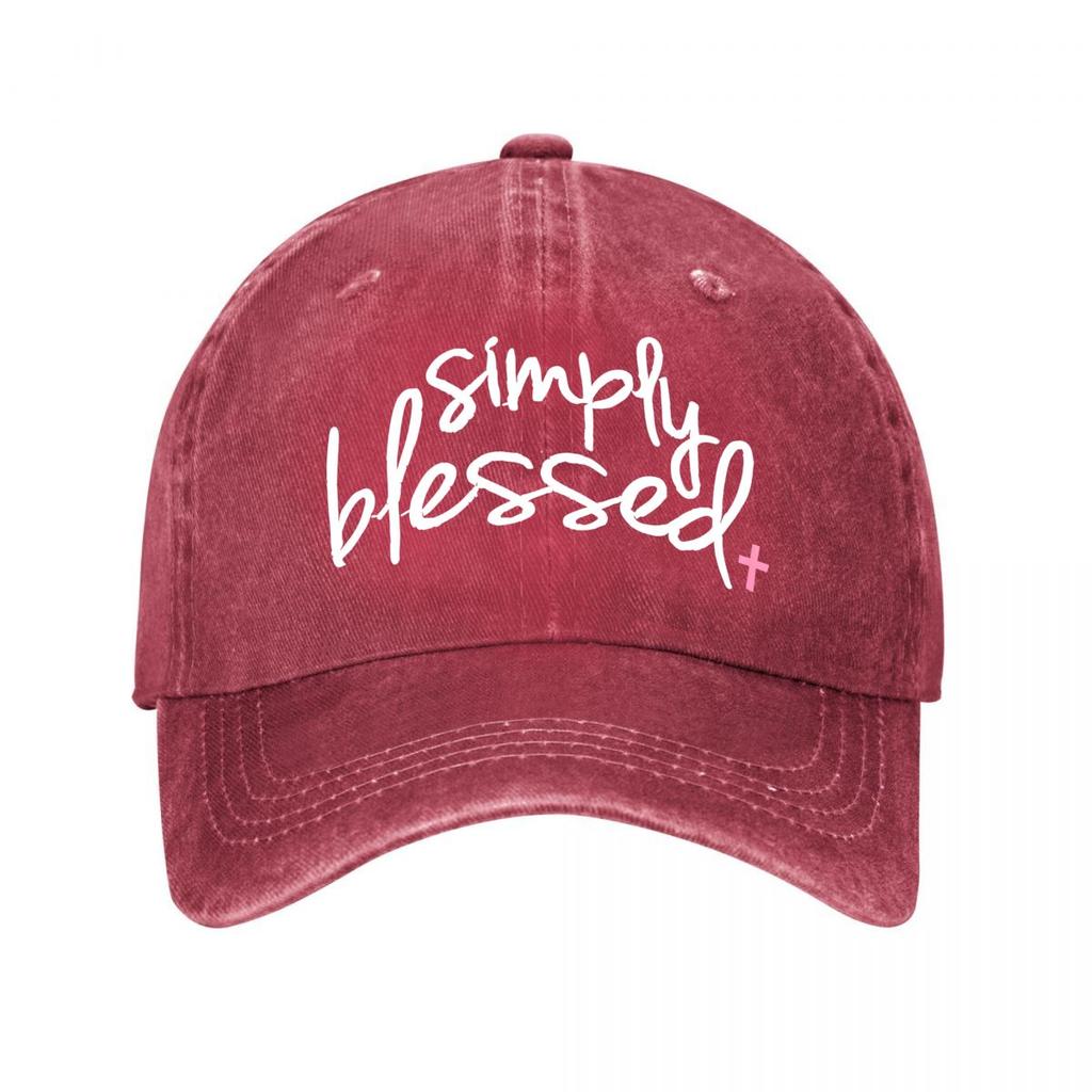 Distressed Simply Blessed Baseball Cap New Vintage Washed Cotton Baseball Cap Parent Kids Sun Hats