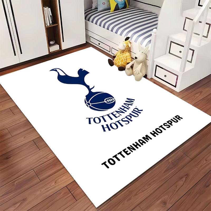 Синий ковер с логотипом Tottenham Hotspur, подходит в качестве нескользящего коврика для гостиной или дивана в спальне