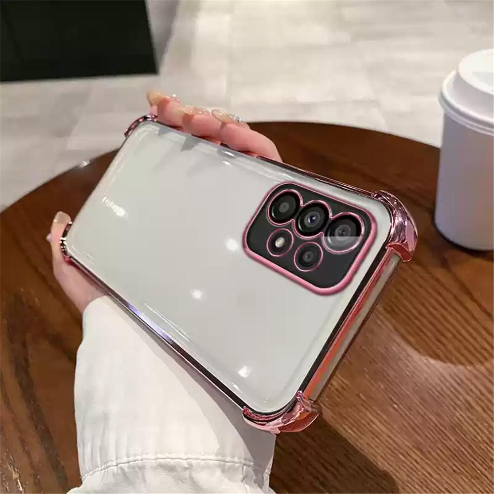 Роскошный противоударный чехол для телефона Samsung A13 A23 A33 A53 A73 A12 A22 A32 A52 A52S A51 A02S A03S Core Прозрачный силиконовый бампер