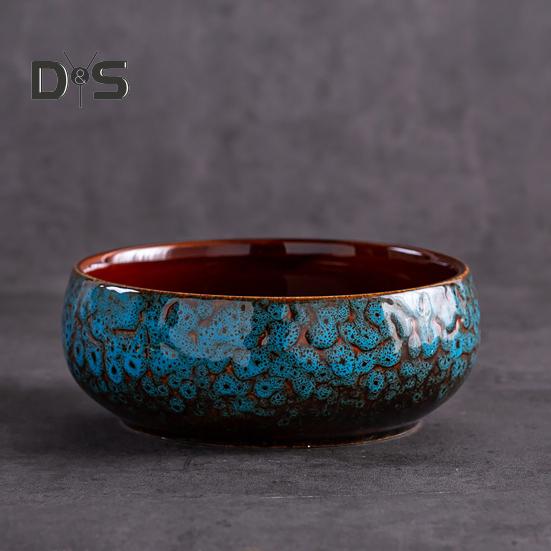 Керамический горшок для лотоса, крупнокалиберная непористая круглая ваза, цветная глазурь для нарциссов, цветочный горшок для водных растений, чаша для лотоса, гидропоника