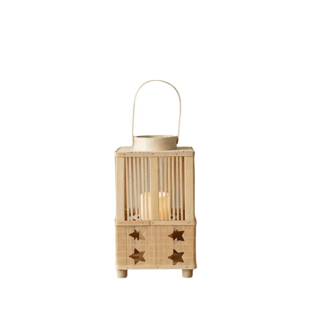Natural Bamboo Bamboo Lantern Rattan Material Handmade Ornament Home Farmhouse