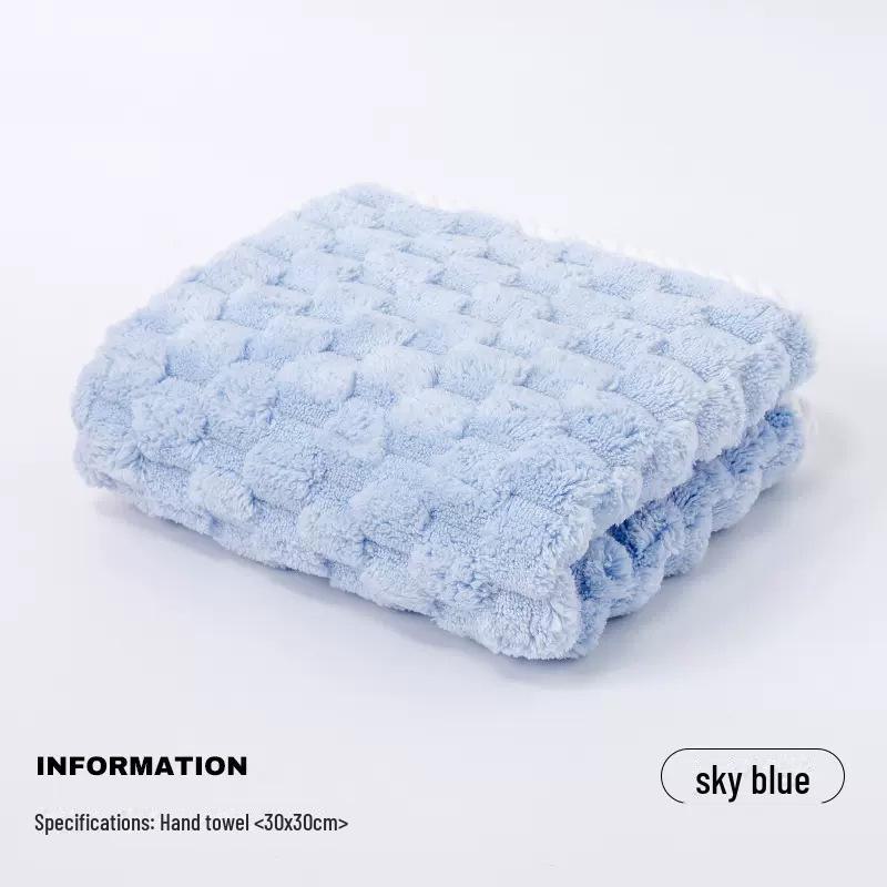 Полотенце для рук Cloud Grid Coral Fleece Super Absorbent Cute Hanging Hand Towel