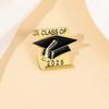 Elegant Graduation Caps Brooch Pin Beautifully Crafted Graduate Caps Pin Badge Adornment Enhancing Ceremony Attire