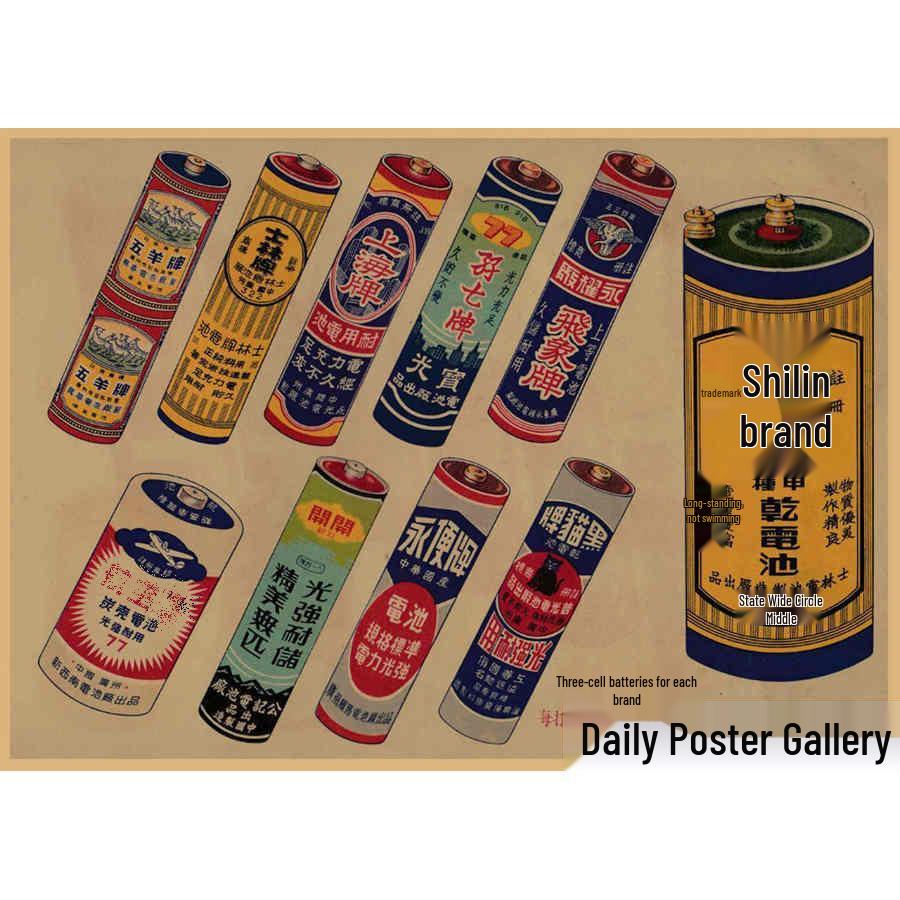 Vintage Chinese Era Poster: Retro Bar, Restaurant, and Coffee Shop Kraft Paper Wall Art