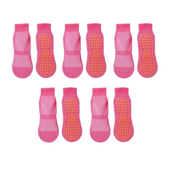 5 пар взрослых массажных носков, противоскользящие хлопковые носки для батута, дышащие, эластичные, короткие носки для занятий йогой и спортом