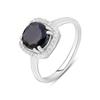 Серебряное кольцо с натуральным сапфиром 2.874ct, фианитами (2119982)