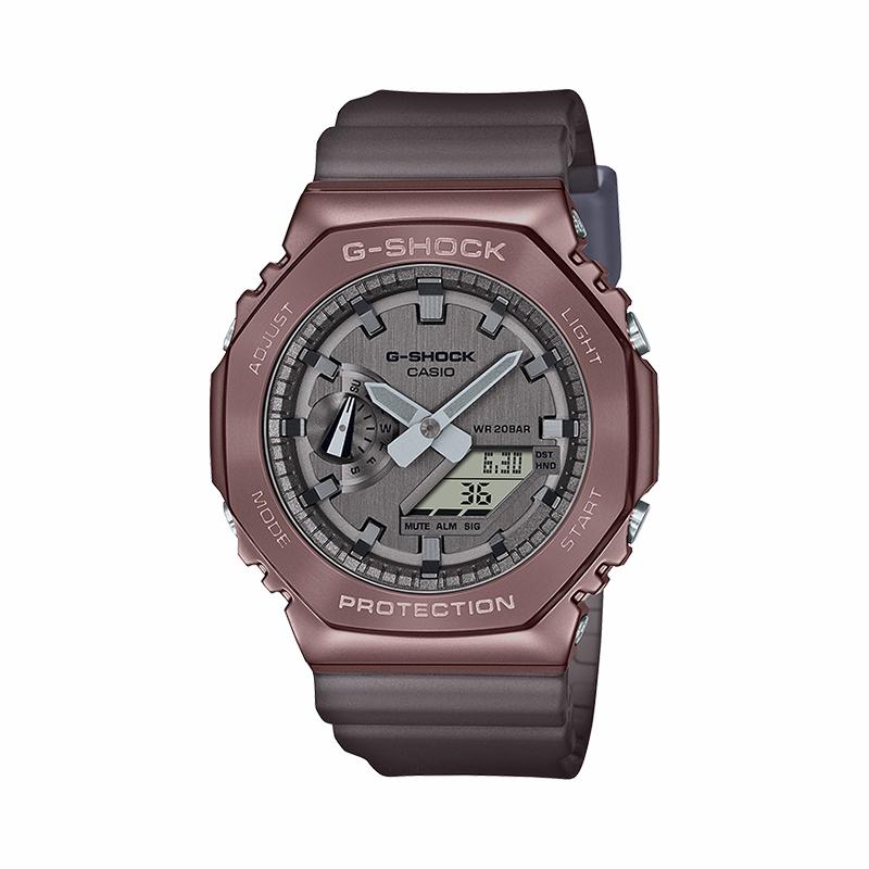 Casio Кастомизированные часы модифицированная серия glacier прозрачный корпус Кварцевый ремешок из смолы та же модель для мужчин и женщин цвет gun GM-2100MF-5