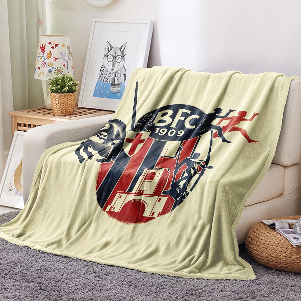 Bologna Flannel Blanket, High quality Comfortable for All Seasons, Home Decor, Warmth and Comfort
