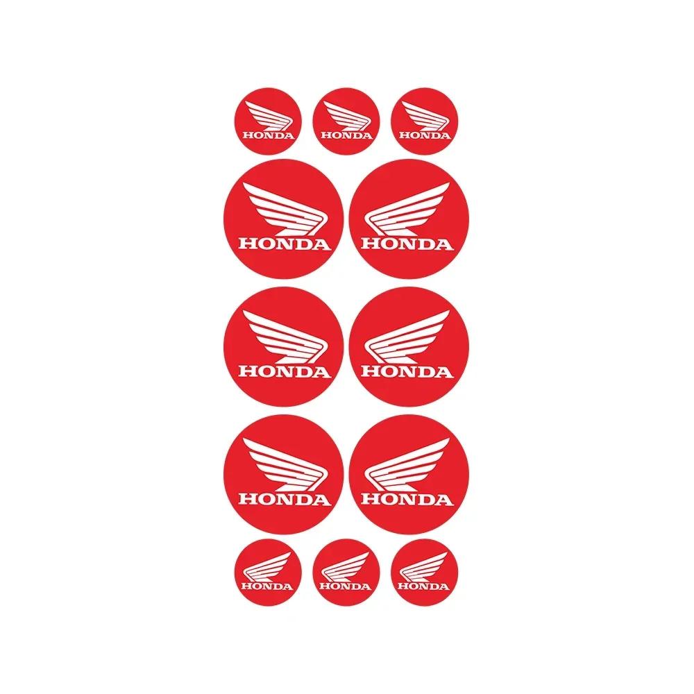 BXK3 3D Car Logo Stickers Suitable for Honda Motorcycle Reflective Waterproof Motorcycle Racing Decorative Soft Adhesive Stickers